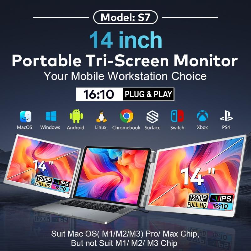Tri-Screen S7 portable monitor 14"