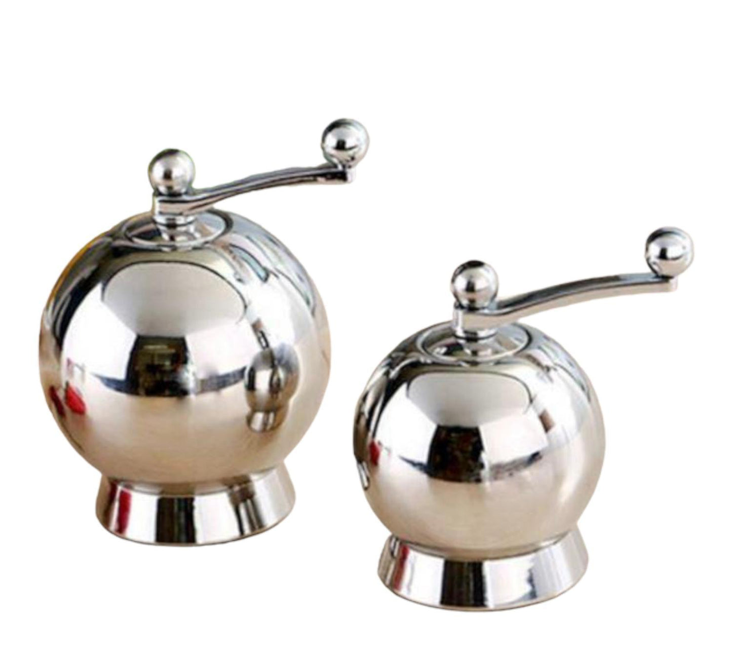 2st Salt- och Pepparkvarnar Rund 9,5 cm + 11,5cm
