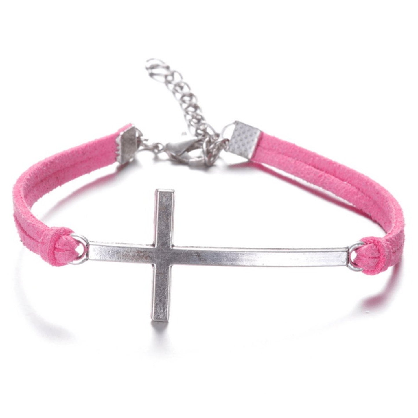 Armband med symbolen "Kors" i silver - Flera färger