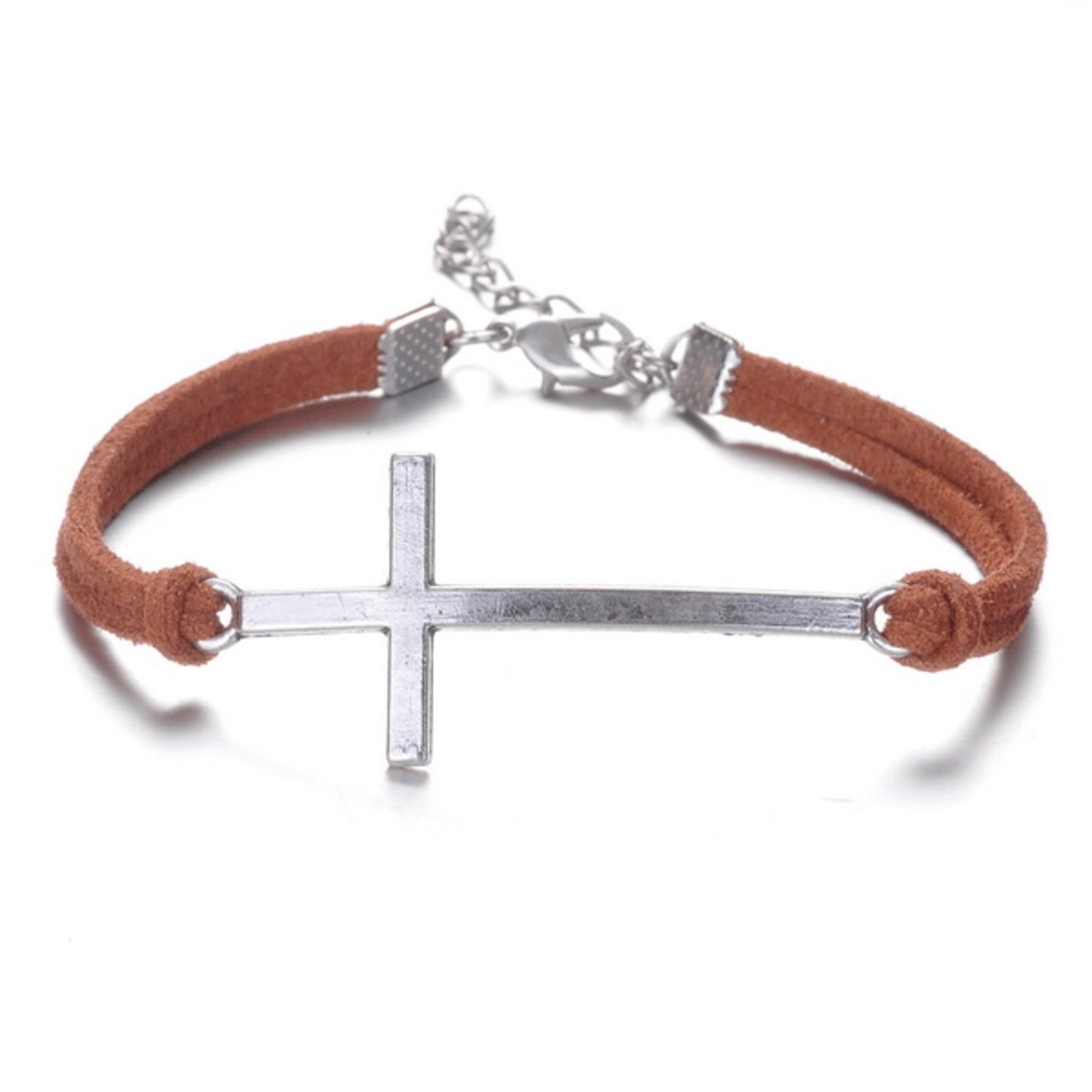 Armband med symbolen "Kors" i silver - Flera färger