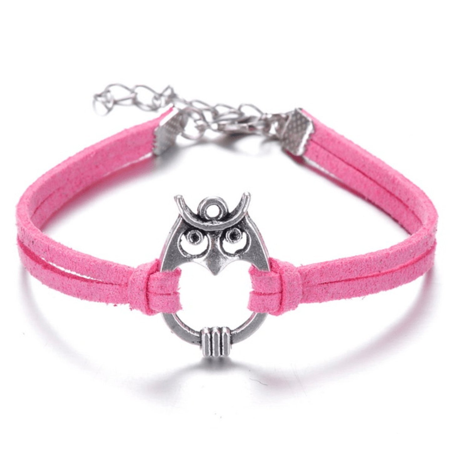 Armband med symbolen "Uggla" i silver - Flera färger
