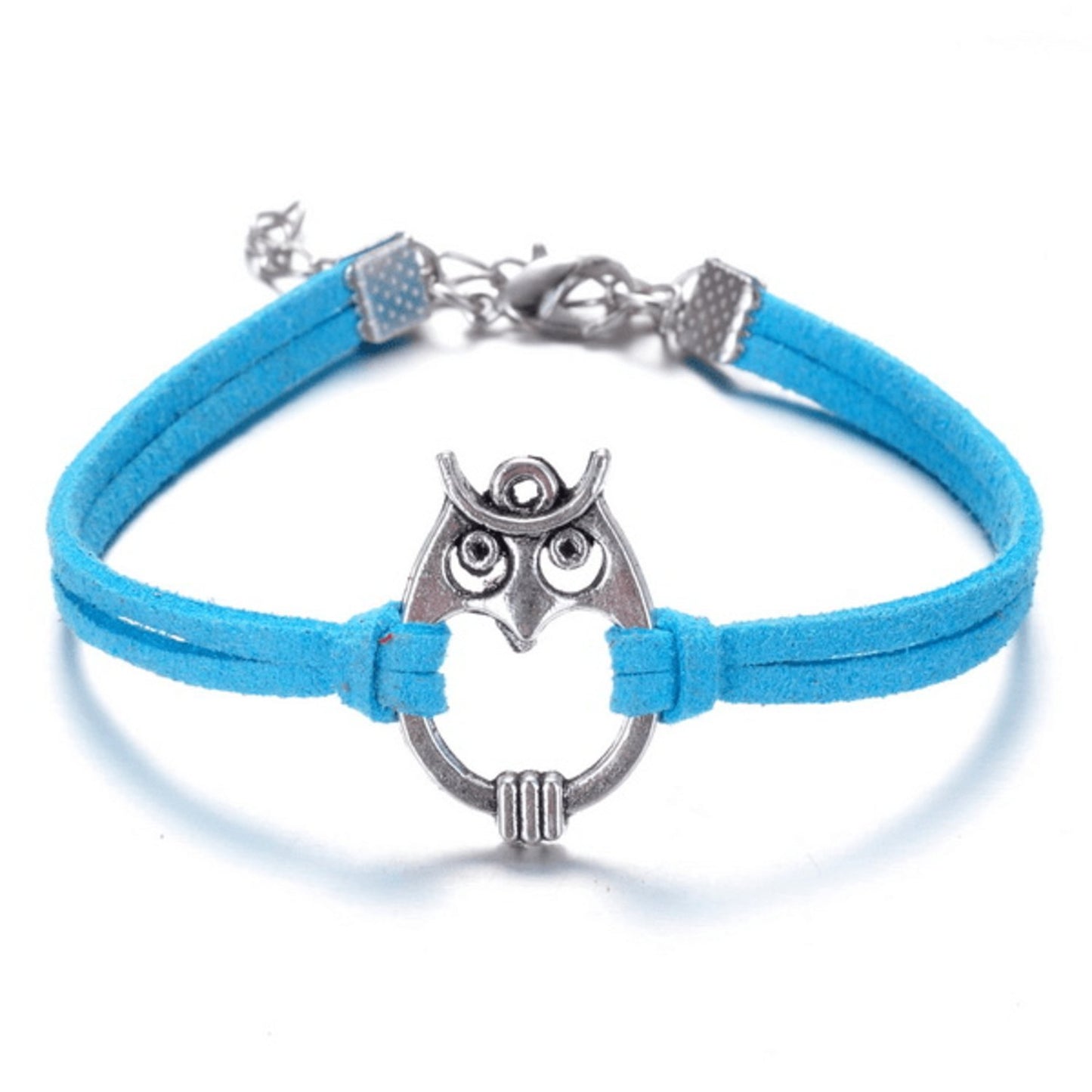 Armband med symbolen "Uggla" i silver - Flera färger
