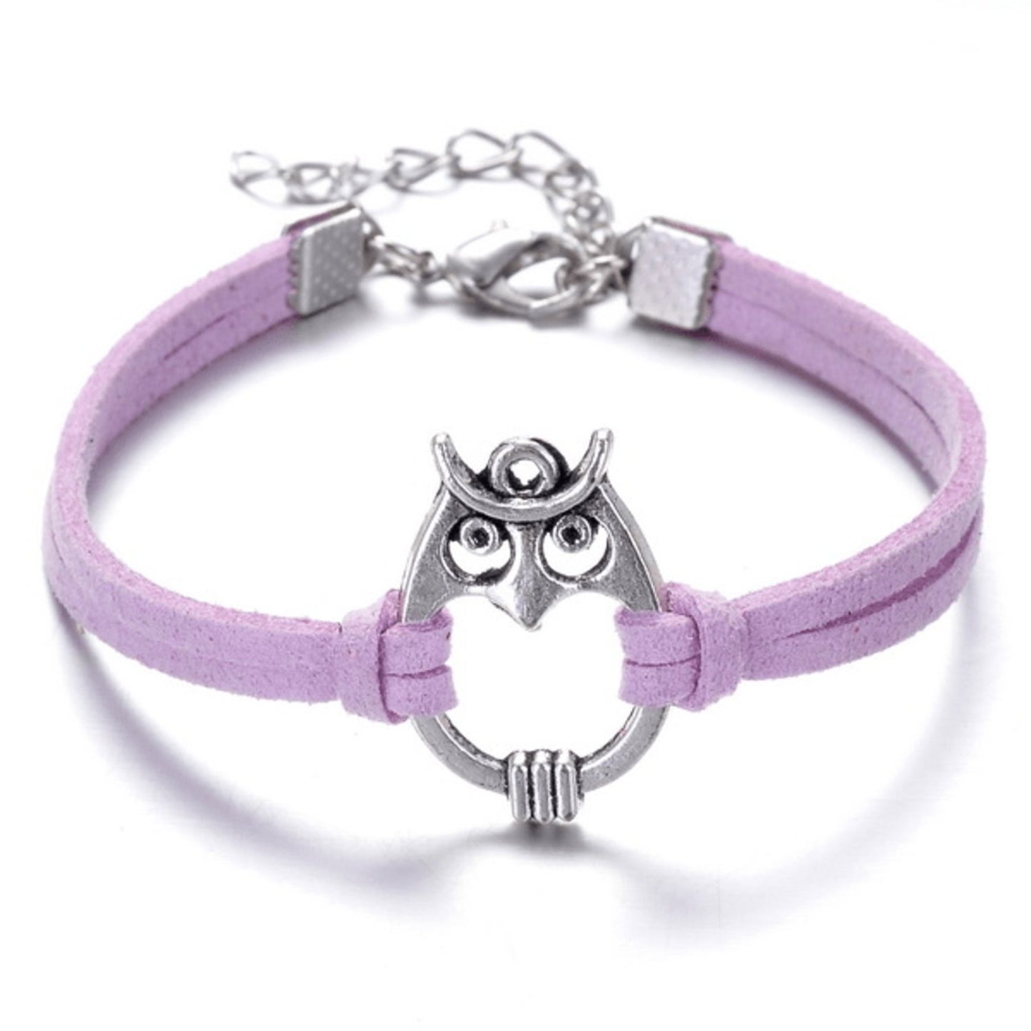 Armband med symbolen "Uggla" i silver - Flera färger