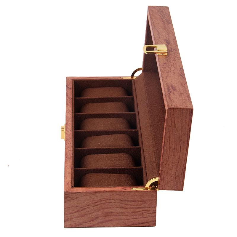 Klockbox 6 klockor Trä - KÖRSBÄR