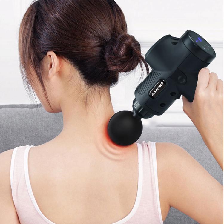 Massagepistol Kraftfull med 10 huvuden och väska - TM-02 Svart