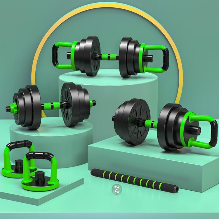 Multikit - Hantel, Kettlebell och skivstång GRÖN 15kg