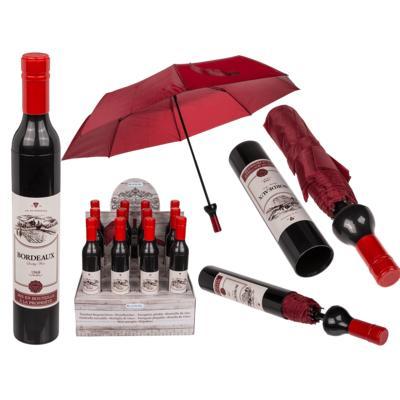 Paraply - Hopfällbart  i vinflaska