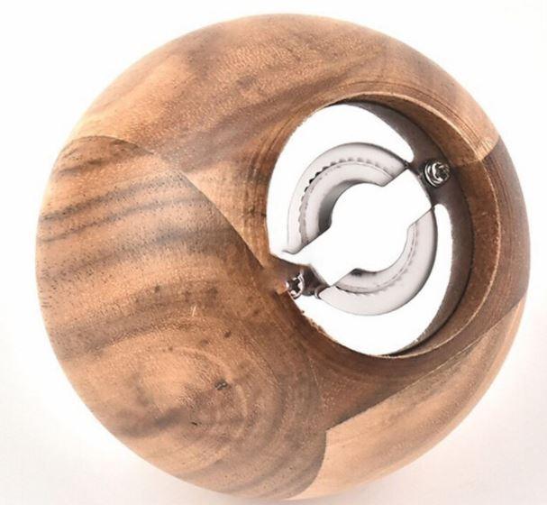 Salt- och Pepparkvarn Rund 8 cm Trä
