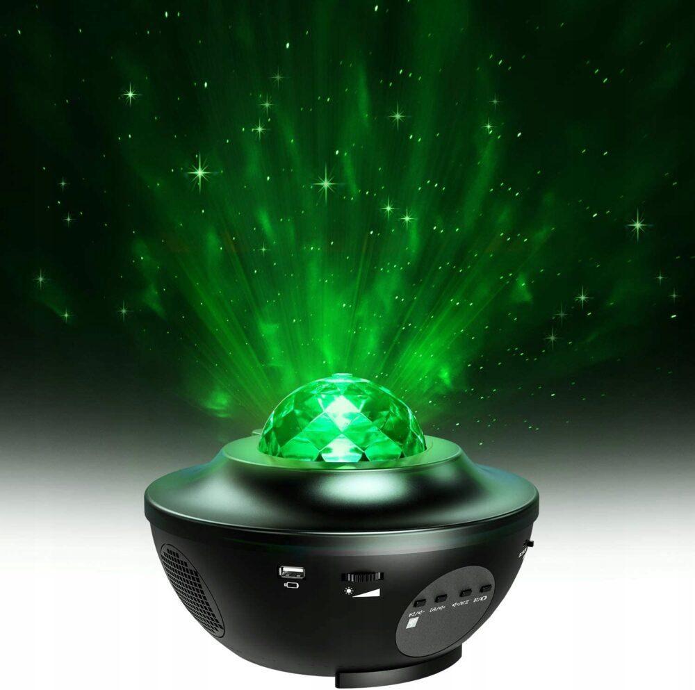 Stjärnprojektorlampa Galaxy med högtalare och fjärrkontroll