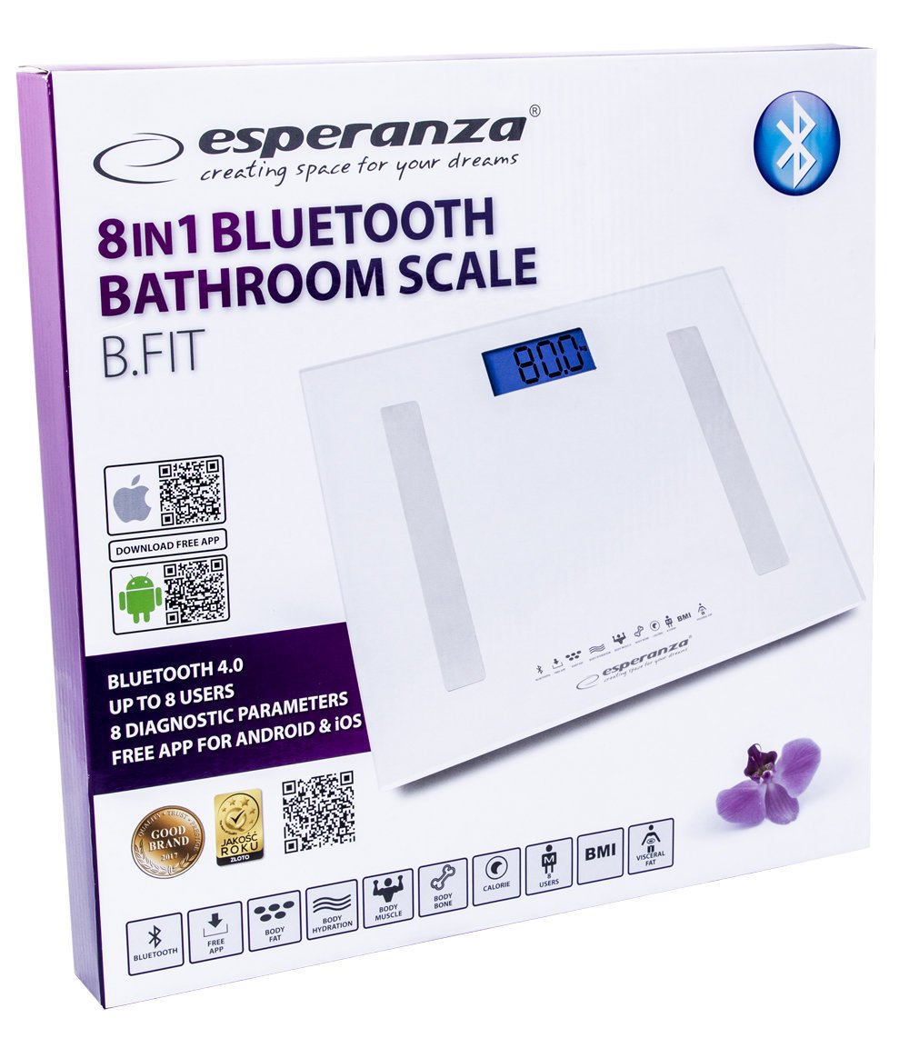 Våg för hemmet - EBS016W Bluetooth 8i1 B.FIT - VIT