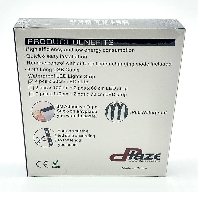 dPlaze DeLuxa LED kit för TV - 4x50cm LED strip USB DPLEDTV50