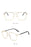 Bluelight Anti blåljus datorglasögon med stålbåge - Guld