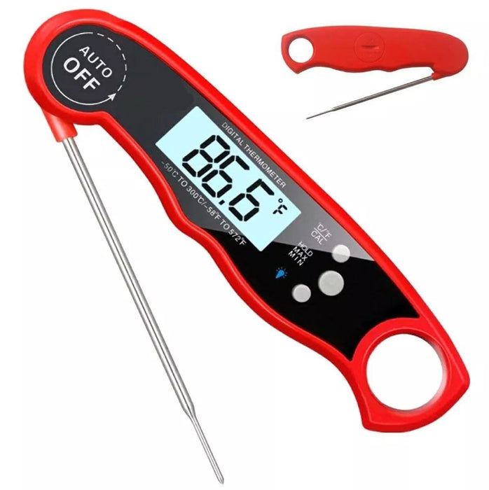 Grillset Pro1RR- Verktyg, röd termometer, salt- o pepparkvarn rund