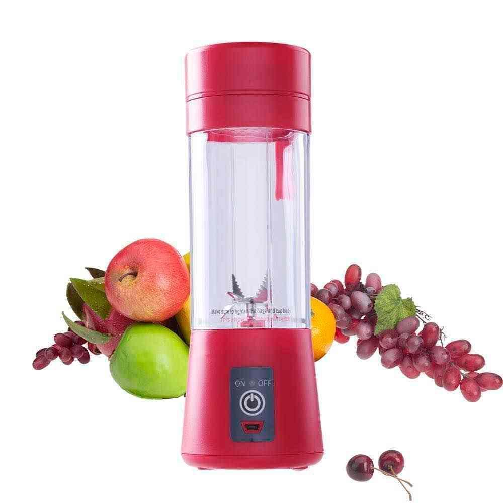 Portabel USB Blender 6 blads 380ml - Röd