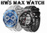 Smartwatch/Träningsklocka HW5 MAX-Silver blå ring / bezel 3 band