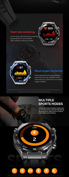 Smartwatch / Träningsklocka HW5 MAX - Svart med tre armband