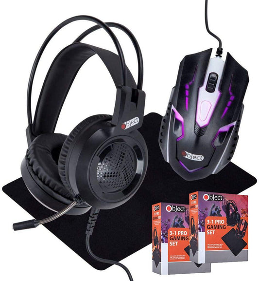 2-pack Gaming kit 3-in-1 Headset, gamingmus och musmatta