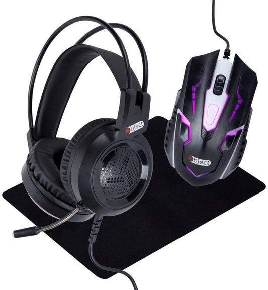 3-in-1 Gaming kit Headset, gamingmus och musmatta