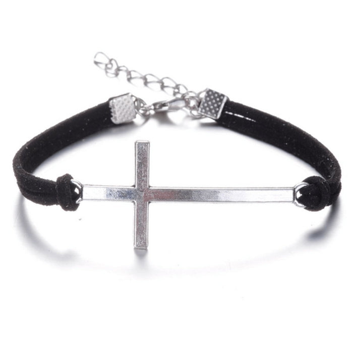 Armband med symbolen "Kors" i  silver - Flera färger
