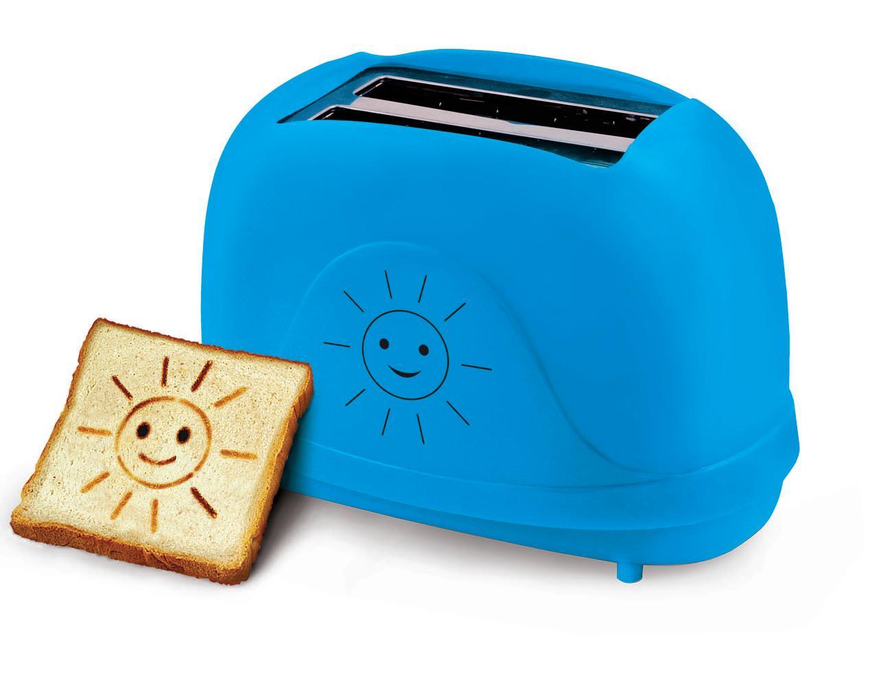 Brödrost Toaster Smiley rostar bilder EKT003B Blå