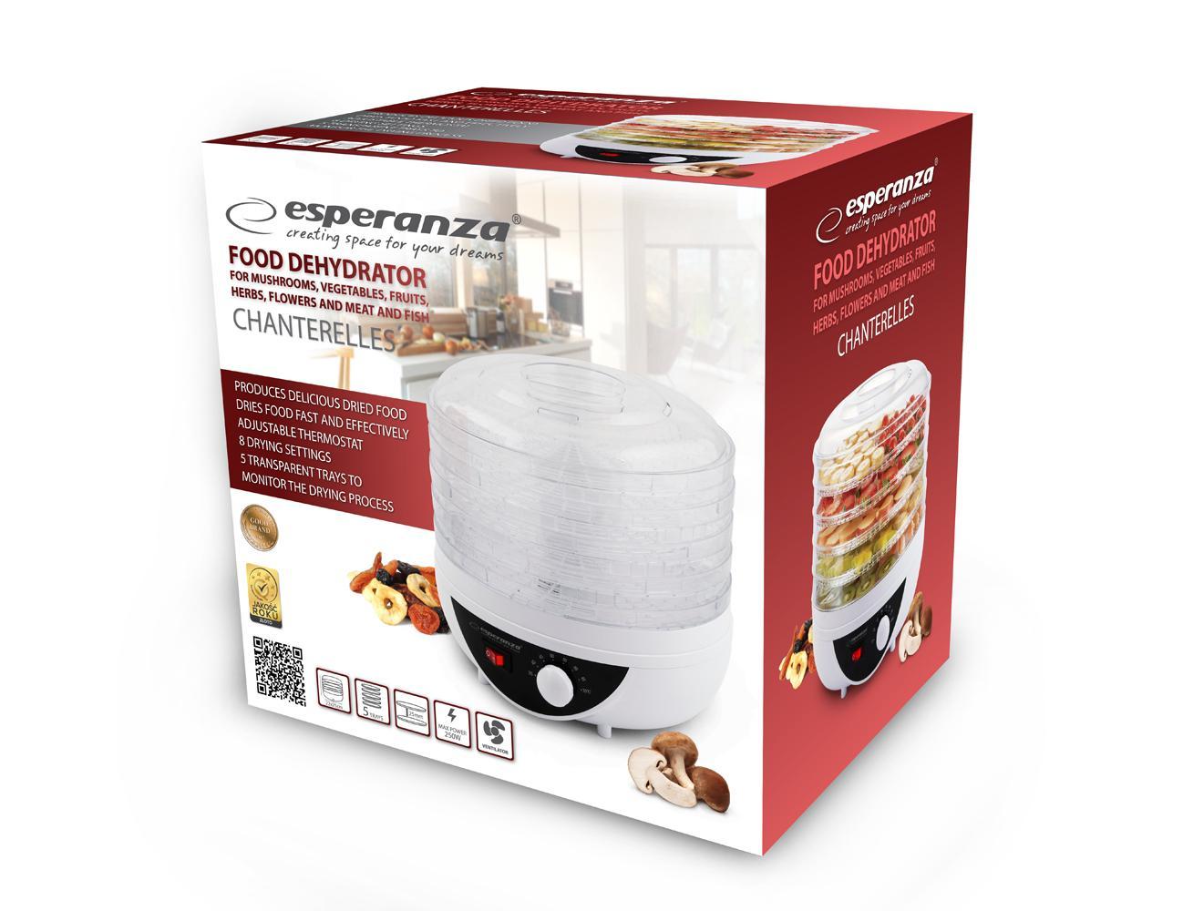 DEHYDRATOR FÖR FRUKT, GRÖNSAKER, SVAMP, BLOMMOR M.M CHANTERELLES