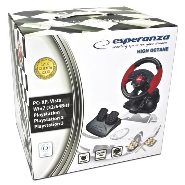 GAMING STEERING WHEEL PC/PSX/PS2/PS3 USB HIGH OCTANE