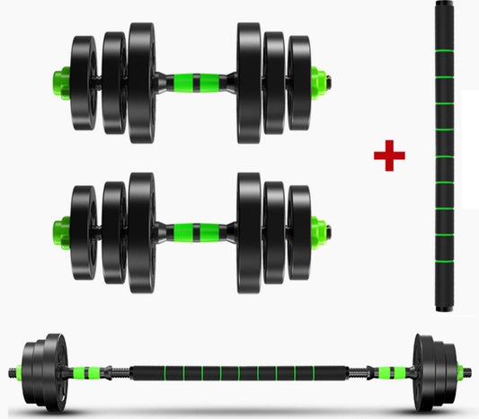Hantel och skivstång kit 15kg GRÖN