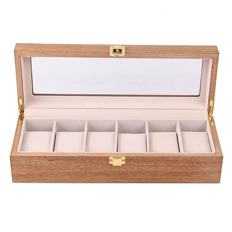 Klockbox 6 klockor Trä - EK