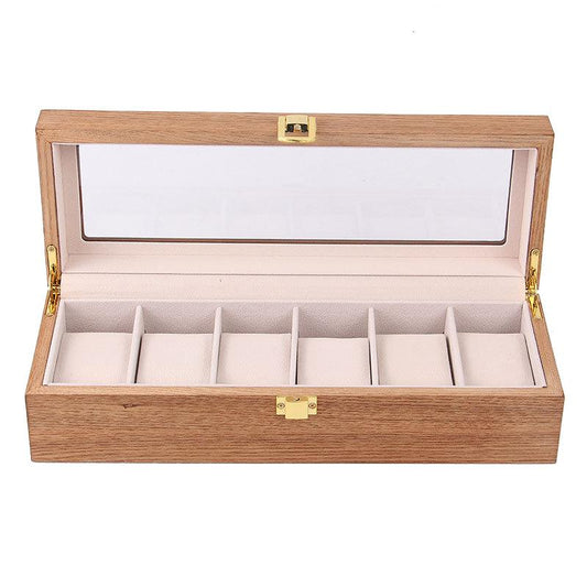 Klockbox 6 klockor Trä - EK