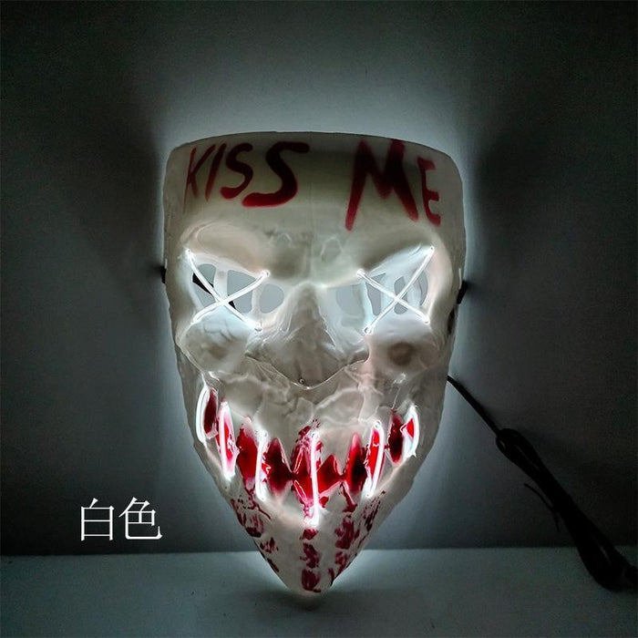 LED Mask 10 pack inkl batterier - halloween