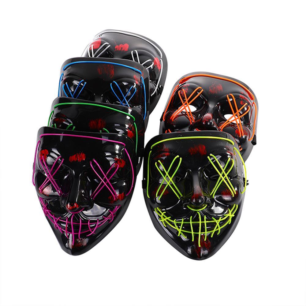 LED Mask 10 pack inkl batterier - halloween