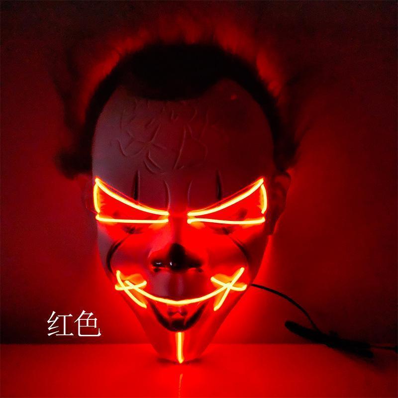 LED Mask 2 pack inkl batterier - halloween