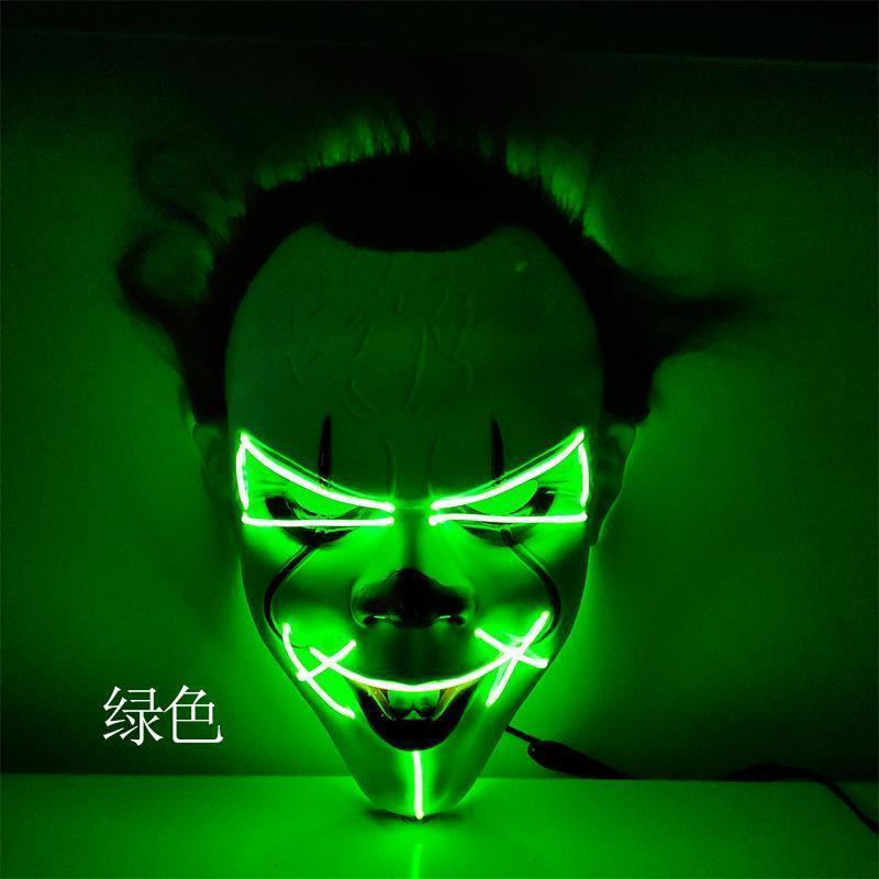 LED Mask 2 pack inkl batterier - halloween