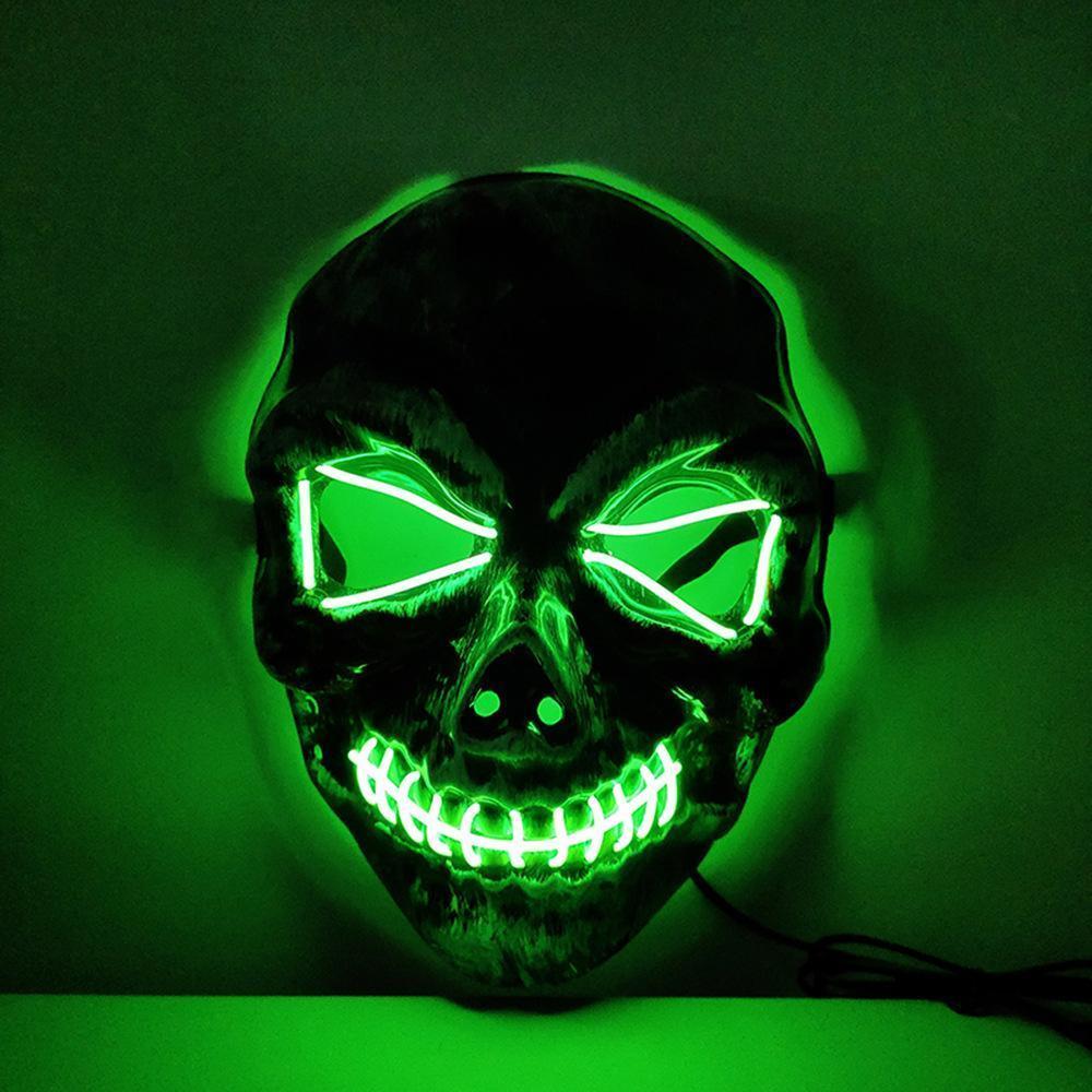 LED Mask 2 pack inkl batterier - halloween