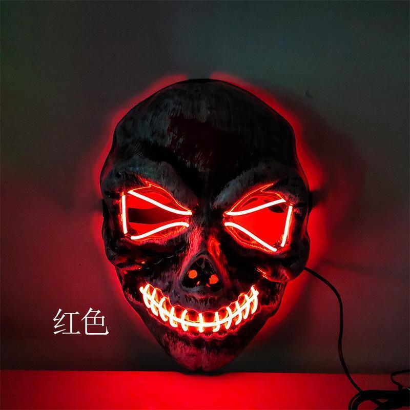 LED Mask 2 pack inkl batterier - halloween