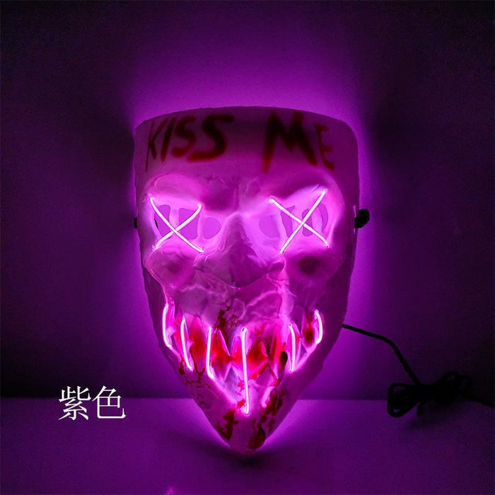 LED Mask 2 pack inkl batterier - halloween