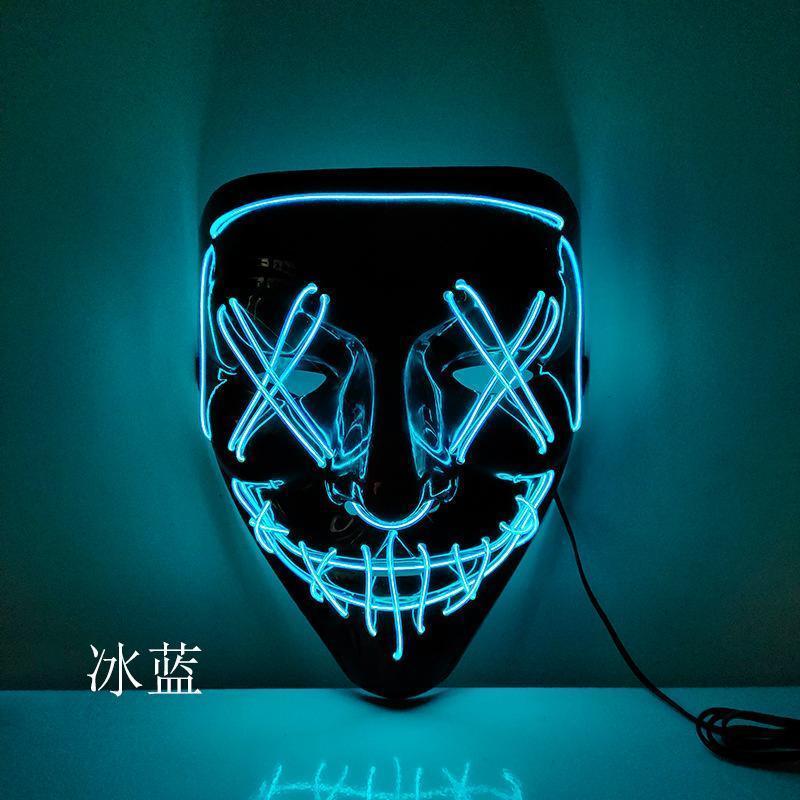 LED Mask 2 pack inkl batterier - halloween