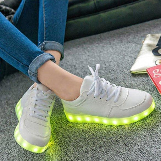 LED skor sneakers Barn/Vuxna, VITA - storlek 27-45