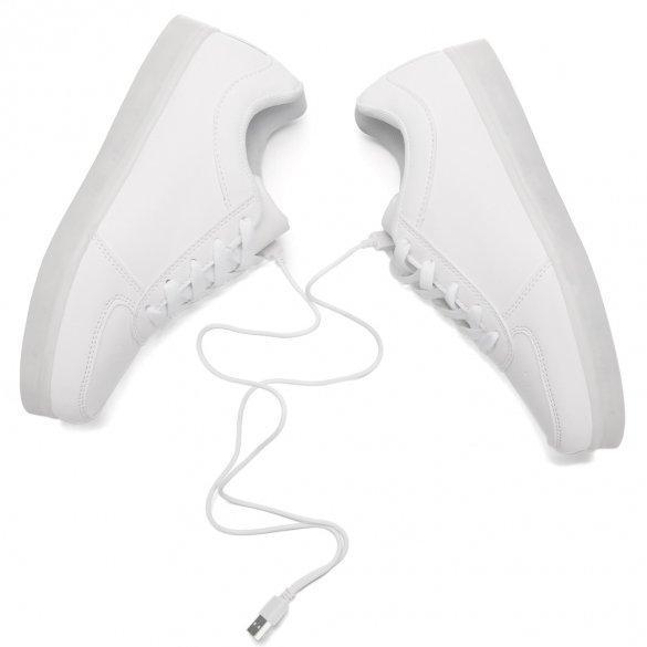 LED skor sneakers Barn/Vuxna, VITA - storlek 27-45