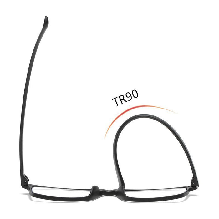 Läsglasögon  + 2,0 svart fyrkantig båge