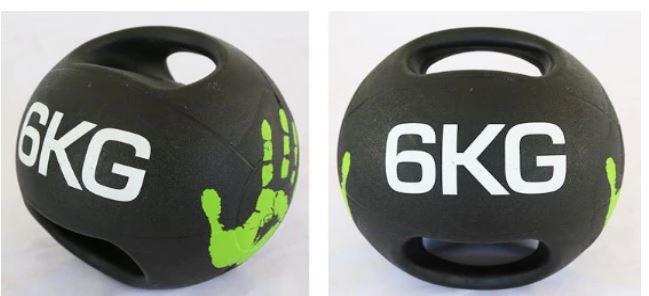 Medicinboll med dubbla handtag 6kg