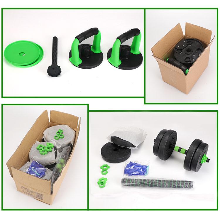 Multikit - Hantel, Kettlebell och skivstång GRÖN 15kg