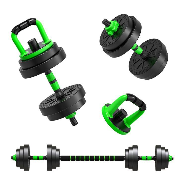 Multikit - Hantel, Kettlebell och skivstång GRÖN 15kg