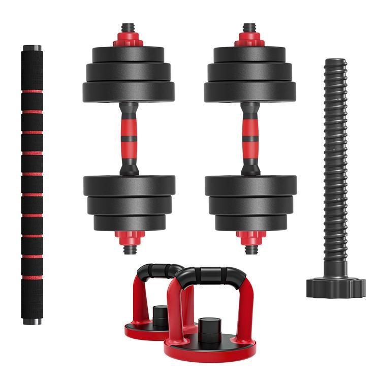 Multikit - Hantel, Kettlebel och skivstång RÖD 15kg