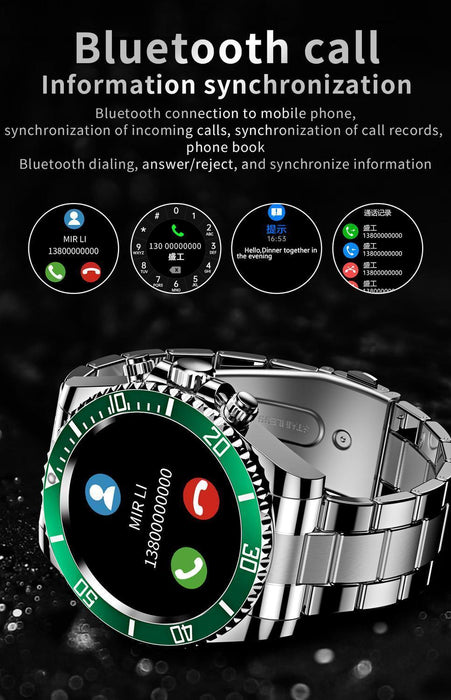 Smart watch / Träningsklocka AW12 Svart med guldfärgade inslag