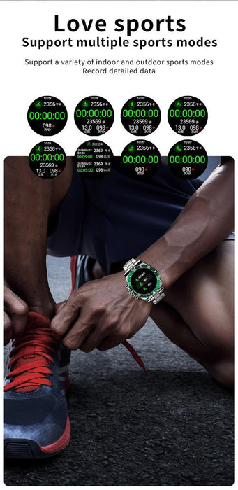 Smart watch / Träningsklocka AW12 Svart med guldfärgade inslag