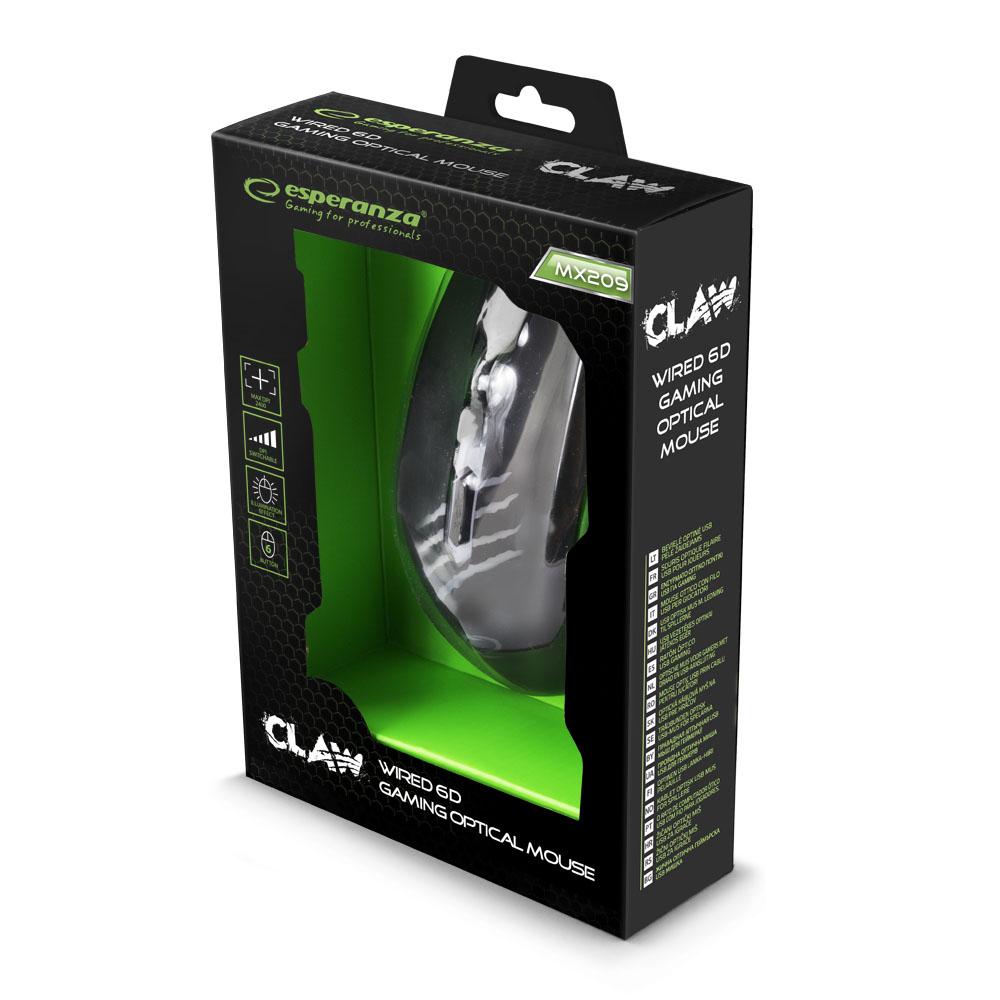 TRÅDAD GAMING MUS 6D OPT. USB MX209 CLAW