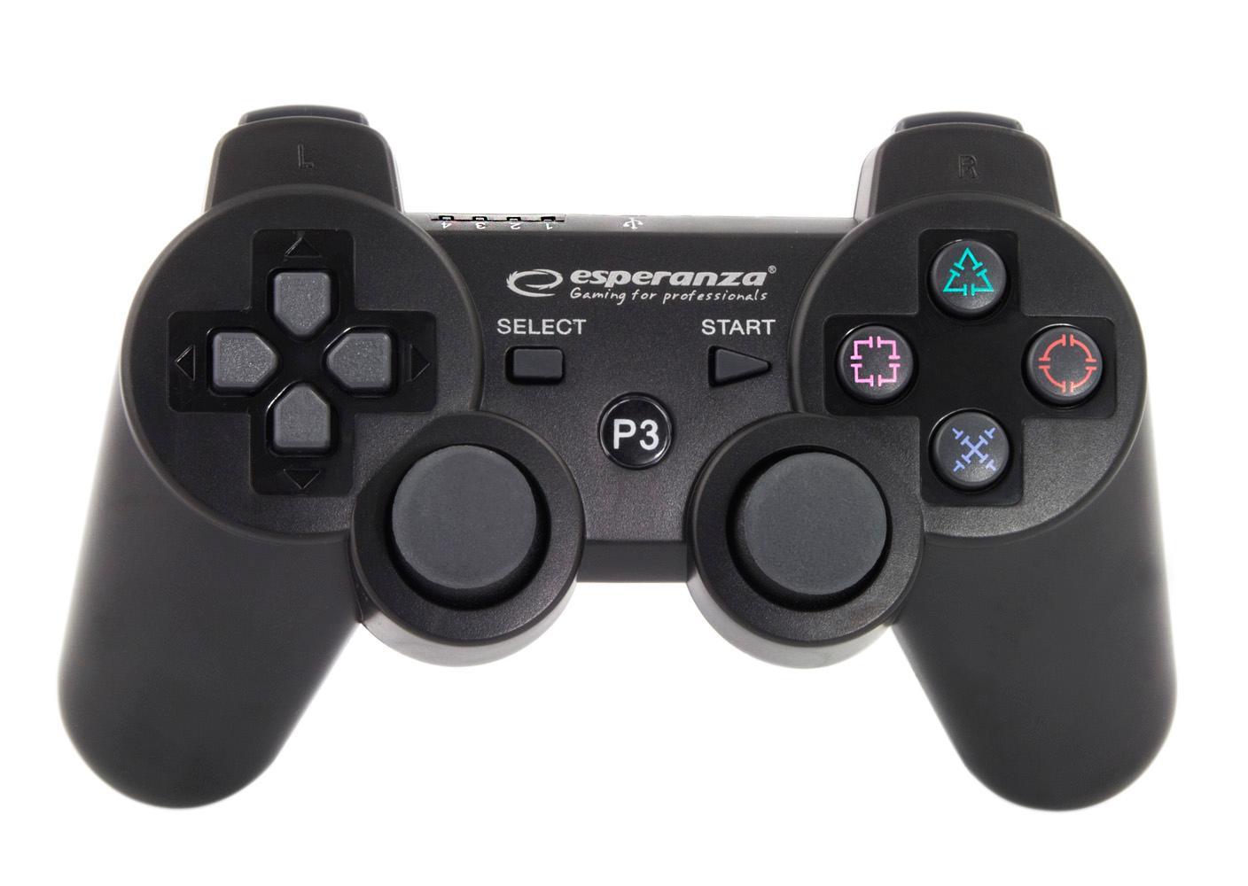 TRÅDLÖS SPELKONTROLL BLUETOOTH PS3 MARINE SVART