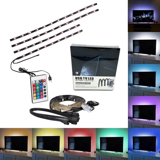 dPlaze DeLuxa LEDkit för TV - 2x60cm + 2x100cm LED strip  USB